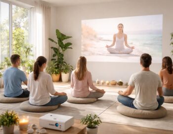 participez à notre atelier bien-être santé avec une séance guidée immersive grâce au mini vidéoprojecteur epson, pour une expérience relaxante et revitalisante.